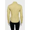 Slim fit shirt with stripe print