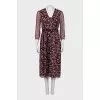 Floral silk midi dress