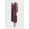 Floral silk midi dress