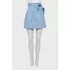 Blue skirt with contrast seams