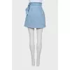 Blue skirt with contrast seams