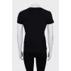 Black T-shirt with colorful print