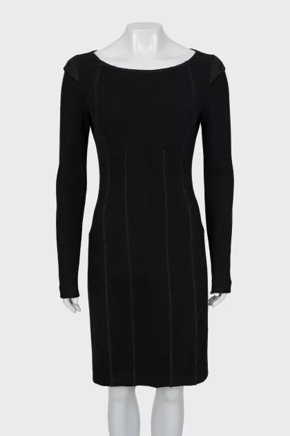 Bodycon dress with raised seams