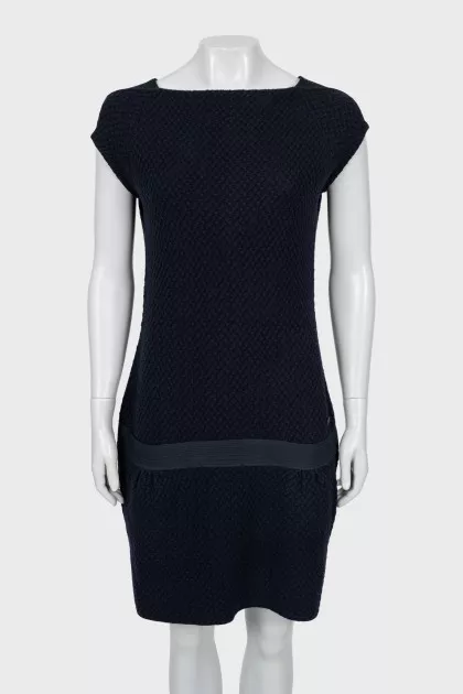 A-line dress with textured pattern