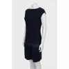 A-line dress with textured pattern