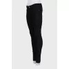 Mid-rise black trousers