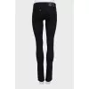 Mid-rise black trousers