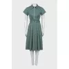 Fitted dress with decorative collar