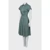 Fitted dress with decorative collar