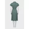 Fitted dress with decorative collar