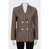 Double-breasted check jacket