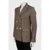 Double-breasted check jacket