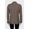 Double-breasted check jacket