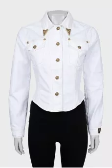Джинсова куртка із золотистими гудзиками