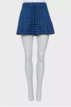 Printed high-waist shorts