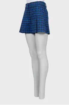 Printed high-waist shorts