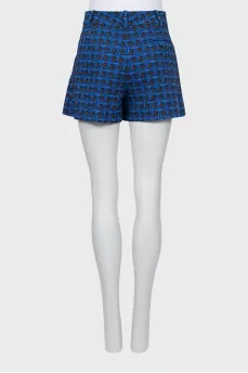 Printed high-waist shorts