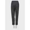 Tapered trousers with velor stripes