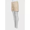 Beige mid-rise shorts