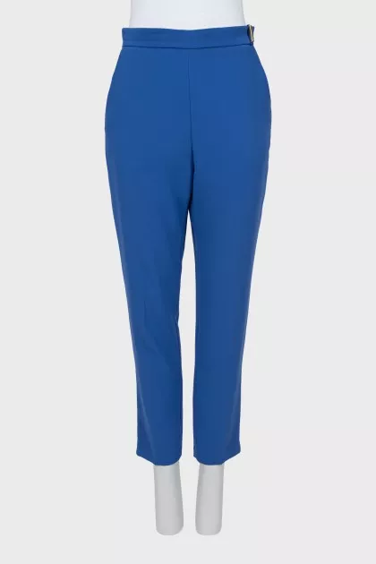 Blue tapered trousers