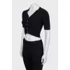 Ribbed top with gold buttons
