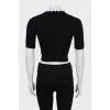 Ribbed top with gold buttons