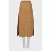 Brown skirt with embroidered pattern