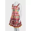 Slim fit sundress with print