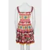 Slim fit sundress with print