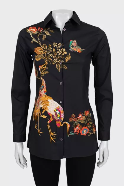 Slim fit shirt with print
