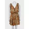 Silk sundress decorated with ruffles