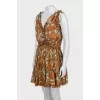 Silk sundress decorated with ruffles