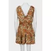 Silk sundress decorated with ruffles