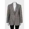 Checkered button-down jacket