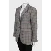 Checkered button-down jacket