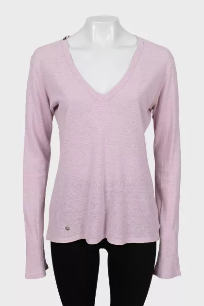 Pink slim fit pullover