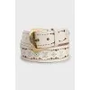Perforated leather belt