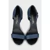 Leather sandals with decorative heels