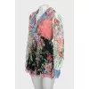 Floral silk jumpsuit