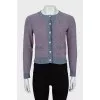 Cropped cardigan with lurex