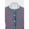 Cropped cardigan with lurex