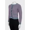 Cropped cardigan with lurex