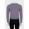 Cropped cardigan with lurex