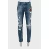 Men's jeans with ripped effect