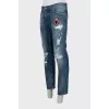 Men's jeans with ripped effect