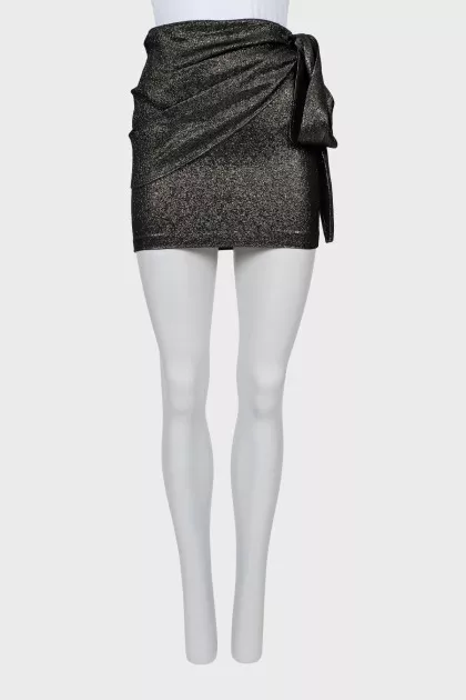 Mini skirt with tie