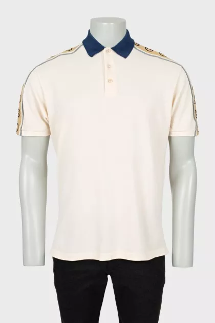 Men's polo shirt with signature print