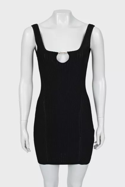 Ribbed bodycon mini dress