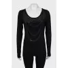 Tight-fitting long sleeve decorated with sequins