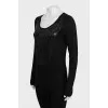 Tight-fitting long sleeve decorated with sequins